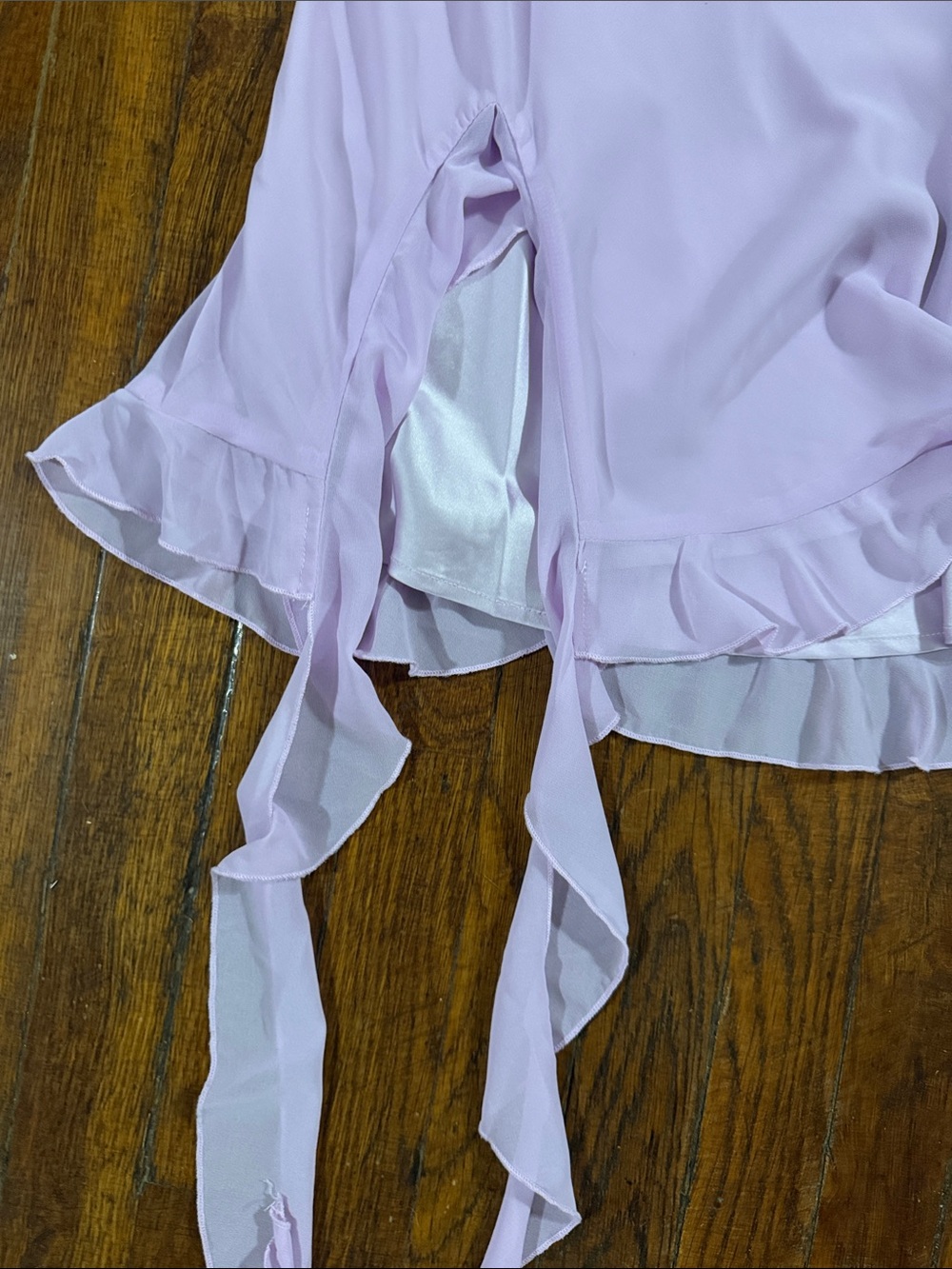 Princess Polly Lilac Satin V-Neck Mini Dress - Picture 4 of 8